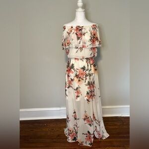 White House Black Market Floral Off the Shoulder Dress